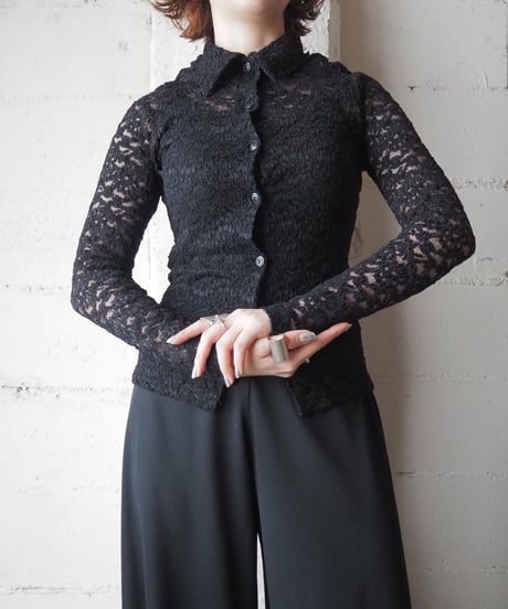 Lace Sheer Shirt BK