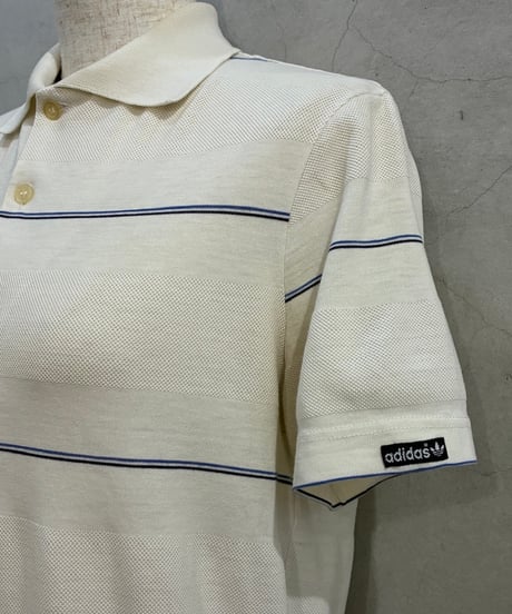 1970-80's adidas Line Design Polo Shirt IV BL