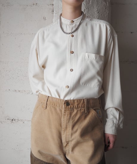 Silk Band Collar Shirt IV