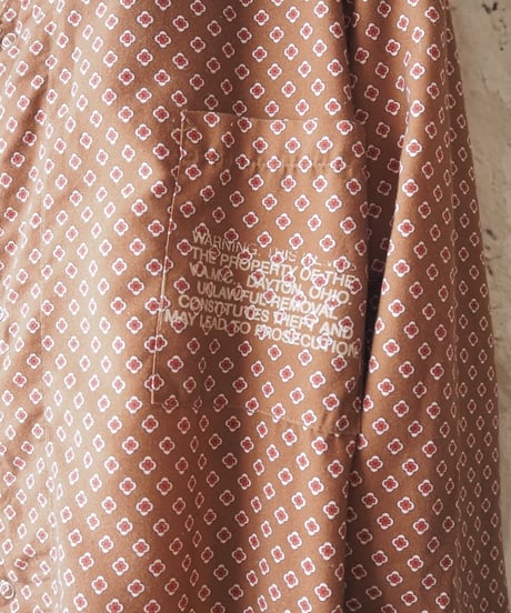 1970's Small Pattern Collarless Coat BR