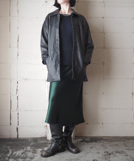 LEATHER ELEMENTS Leather Coverall Jacket BK