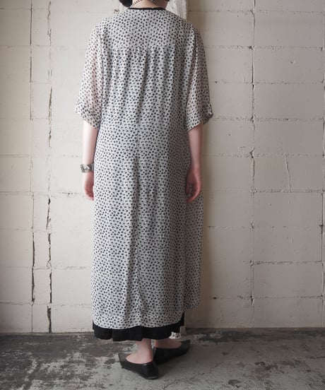 GANNI Small Flower Pattern Cachecoeur Dress WH