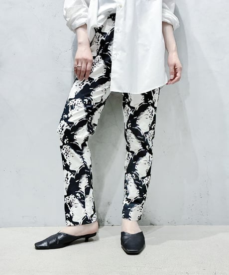BIMBA Y LOLA Face Pattern Tapered Pants BKWH