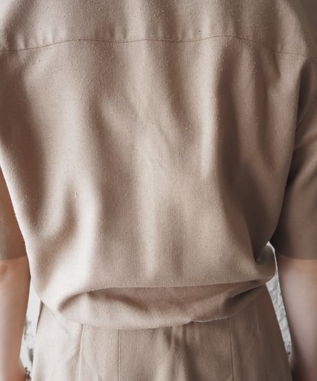 Open Collar Silk Shirt Dress BE