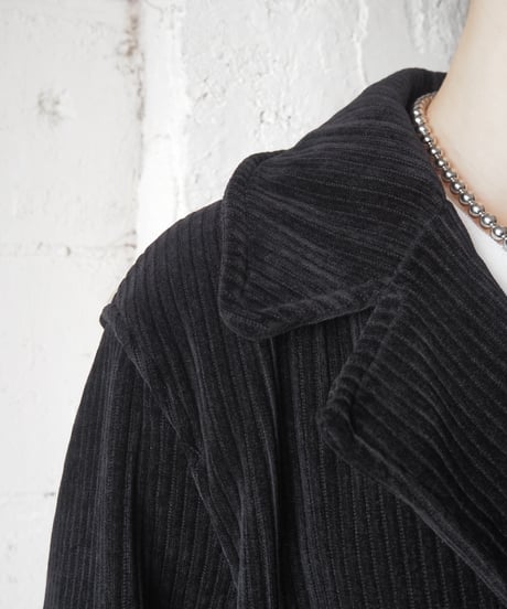 MAX STUDIO Corduroy Double Breasted Jacket BK