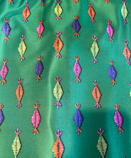 1970's Emilio Borghese Pattern Sleeveless Maxi Dress YGN