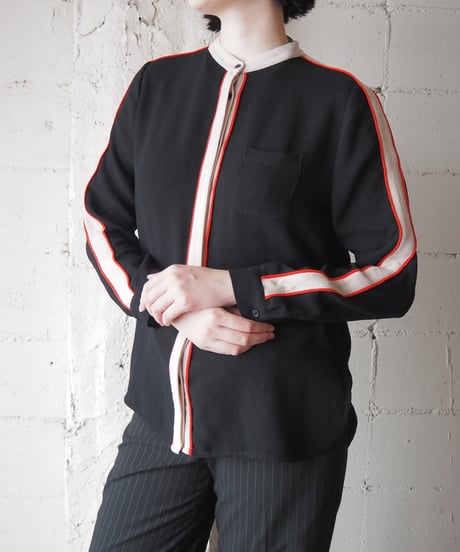 ESSENTIEL ANTWARP Band Collar Blouse BKWHRE