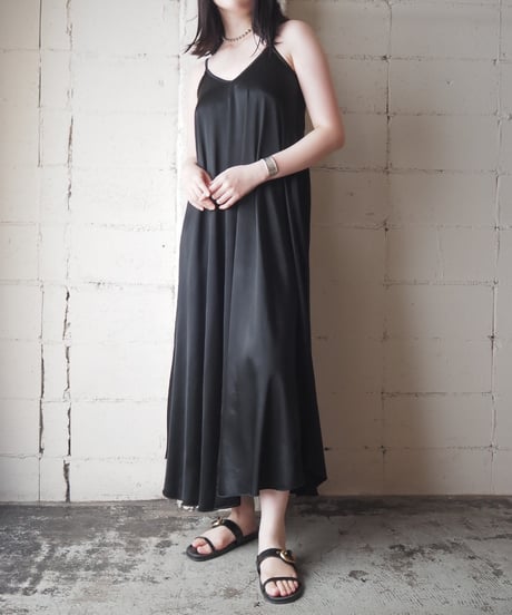 Vneck Satin Camisole Maxi Dress BK