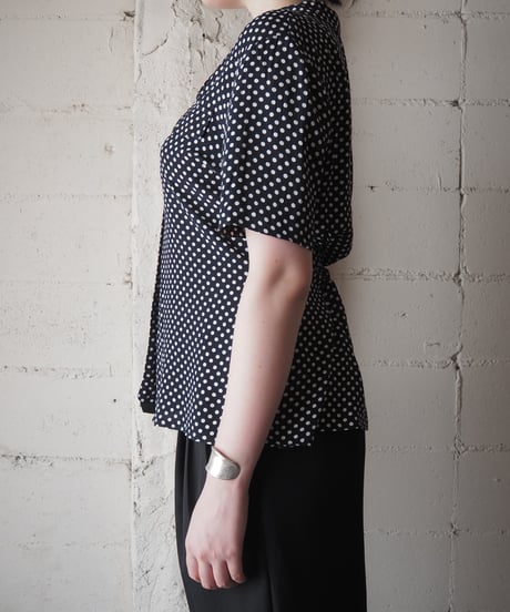Open Collar Dot Shirt NVWH