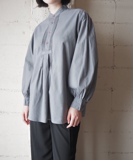 J.Peterman Band Collar Pullover Shirt GR
