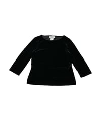 Boat Neck Velour Cutsewn BK