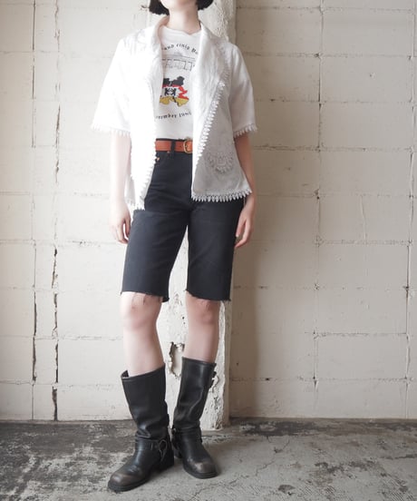 1970-80's Cutwork Lace S/S Jacket WH