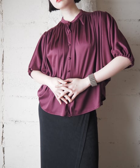 1970's Gather Flared Blouse BUR