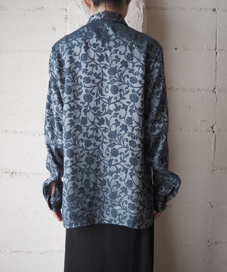 Shadow Pattern Satin Shirt DBL