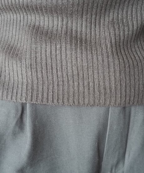 Mock Neck Sleeveless Rib Knit BK