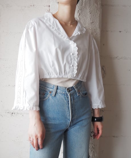 Cropped Tyrolean Blouse WH