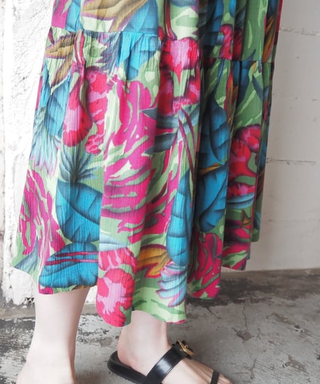Plant Pattern  Square Neck GN