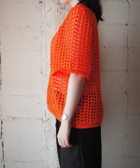 Oversized Mesh Polo Knit OR