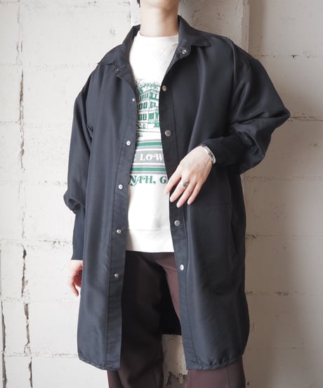 REMAKE Knit Cuff Nylon Snap Jacket BK