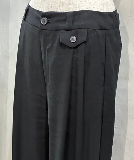 a new day Tuck Wide Rayon Mix Pants BK
