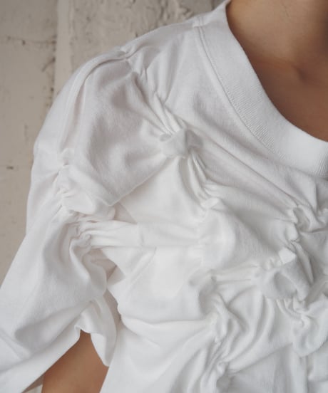 Remake Shirring T-Shirt WH