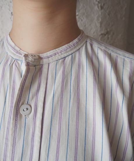 1930-40's Euro Stripe Grandpa Shirt WHPUR