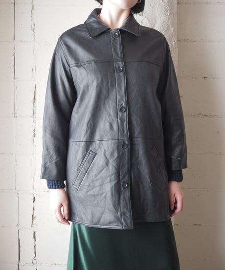 LEATHER ELEMENTS Leather Coverall Jacket BK