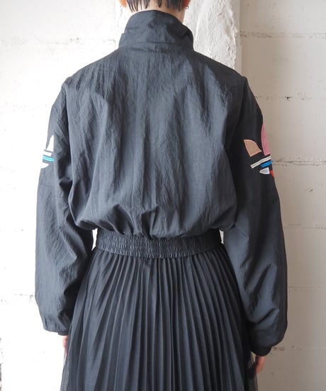 adidas Colorful Embroidery Nylon Short Jacket BK