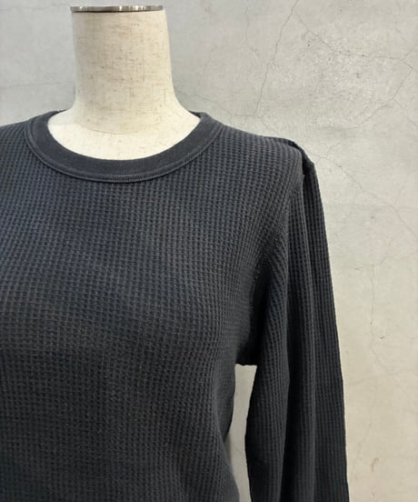 Remake Vintage Ruffled Hem Thermal BK