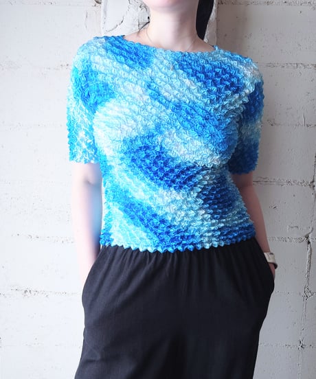 Short Sleeve Popcorn Top LBL BL