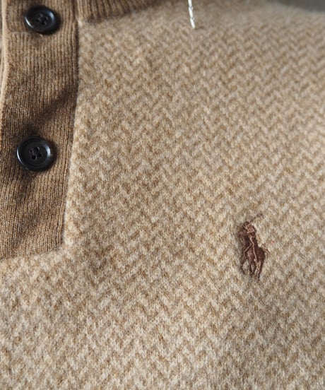 POLO RALPH LAUREN Henley Neck Knit Sweater BR