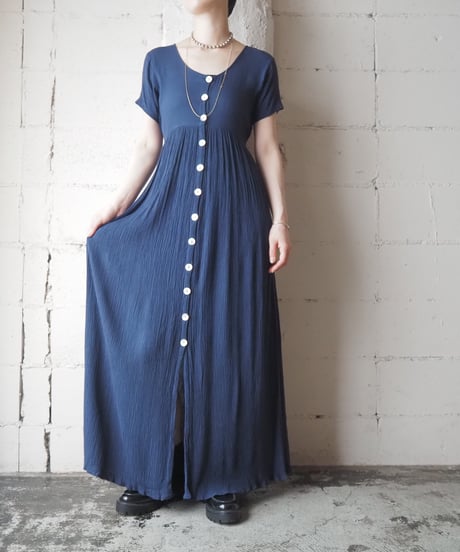 Front Button Rayon Dress NV
