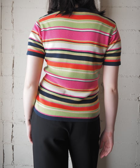 Liz Claiborne Multi Color Stripe Knit PI YGN YE