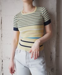 1960-70's Jacques Dead Stock Stripe Knit YENV