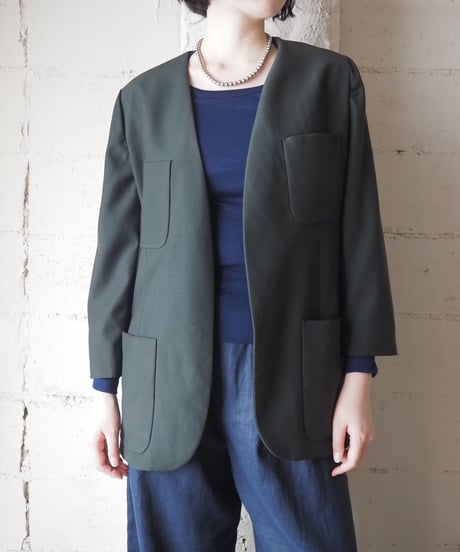 GIORGIO ARMANI Collarless Jacket DGN