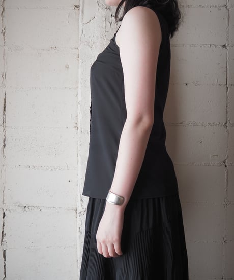 Peter Pan Collar Sleeveless Shirt BK
