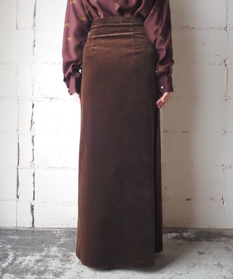 1970's Made in Sweden Velour Long Skirt BR