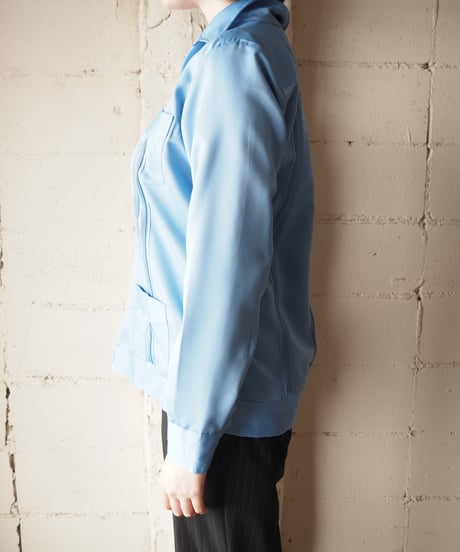 Open Collar Long Sleeve Cuba Shirt BL