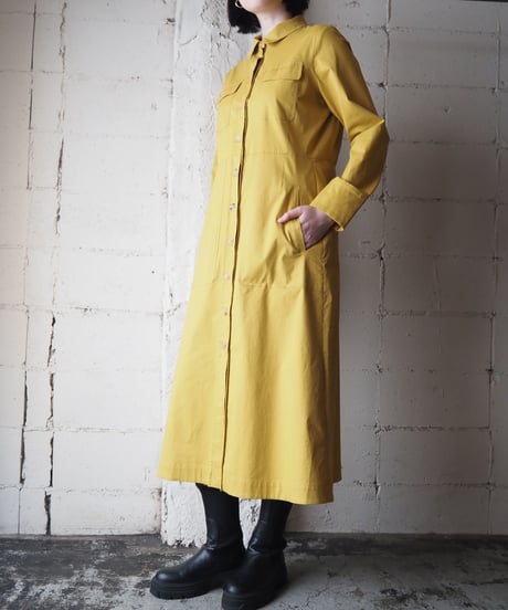 'S MaxMara Long Shirt Coat Dress YE