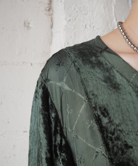 Velvet Patchwork Design Tops GN
