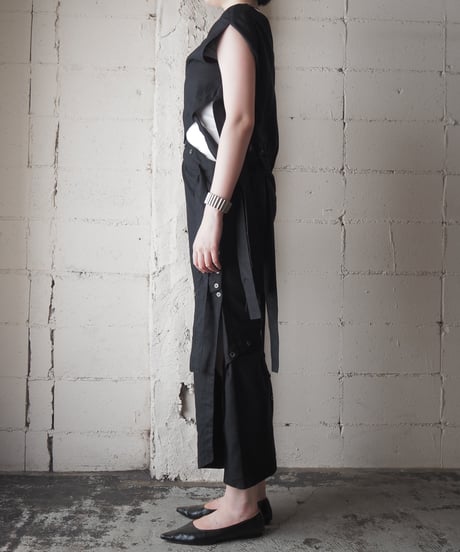 Multi Way Design Many Button Jumpsuit BK