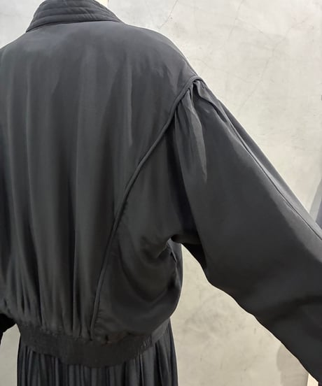 1980's Gather Design Open Collar Jacket BK