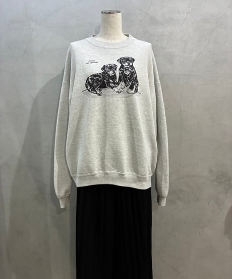 1990's Lee Made in USA Puppy Sweatshirt LGR BK