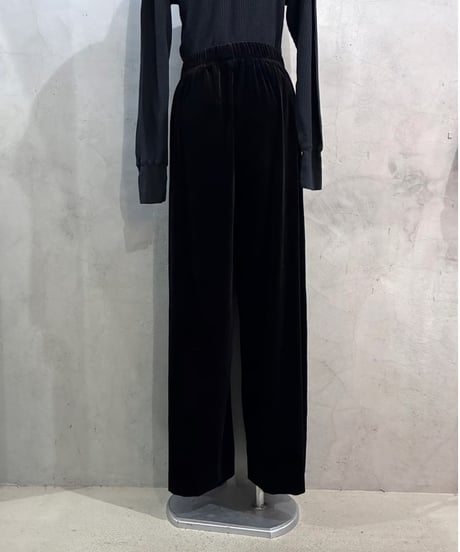 Velour Wide Easy Pants BK