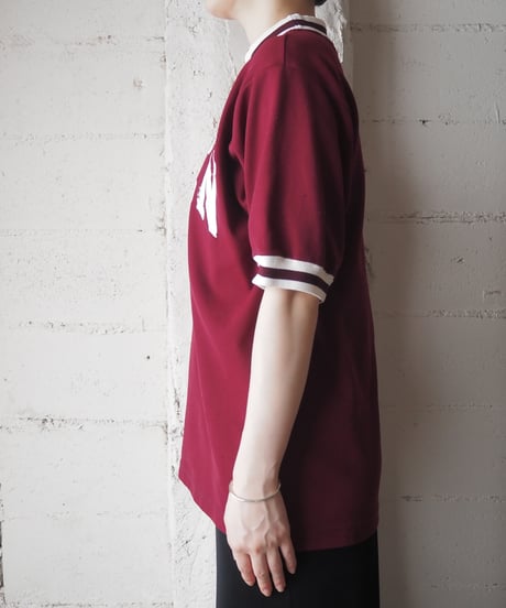 1970-80's RUSSEL "SHEN" Logo Ringer Tee BUR