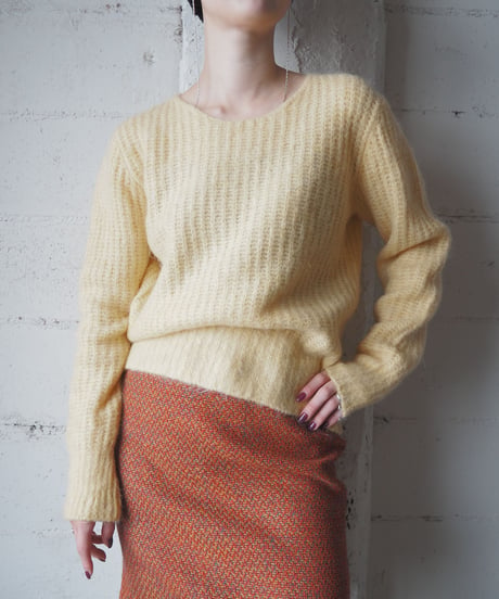 Mohair Blend Crew Neck Sweater YE