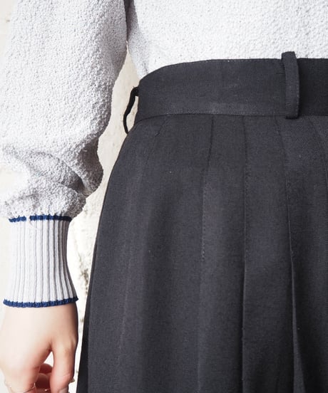 Pleated Gaucho Pants BK