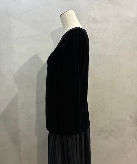 Boat Neck Velour Cutsewn BK