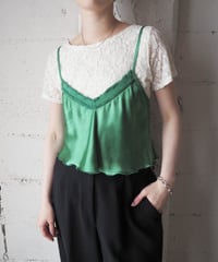 Made in Italy Satin Fringe Camisole GN