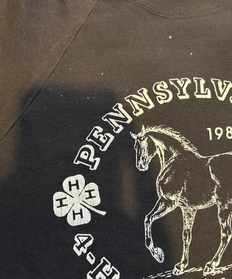 1988 Pennsylvania 4-H Horse Show Sweatshirt BK WH